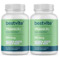 BESTVITE Vitamin K2 MK-7 bottle with 240 vegan capsules.