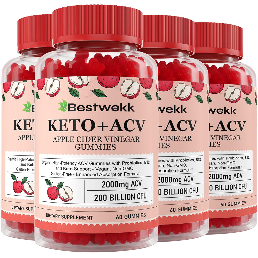 Bestwekk Apple Cider Vinegar Gummies bottle showing 2000mg serving for daily wellness