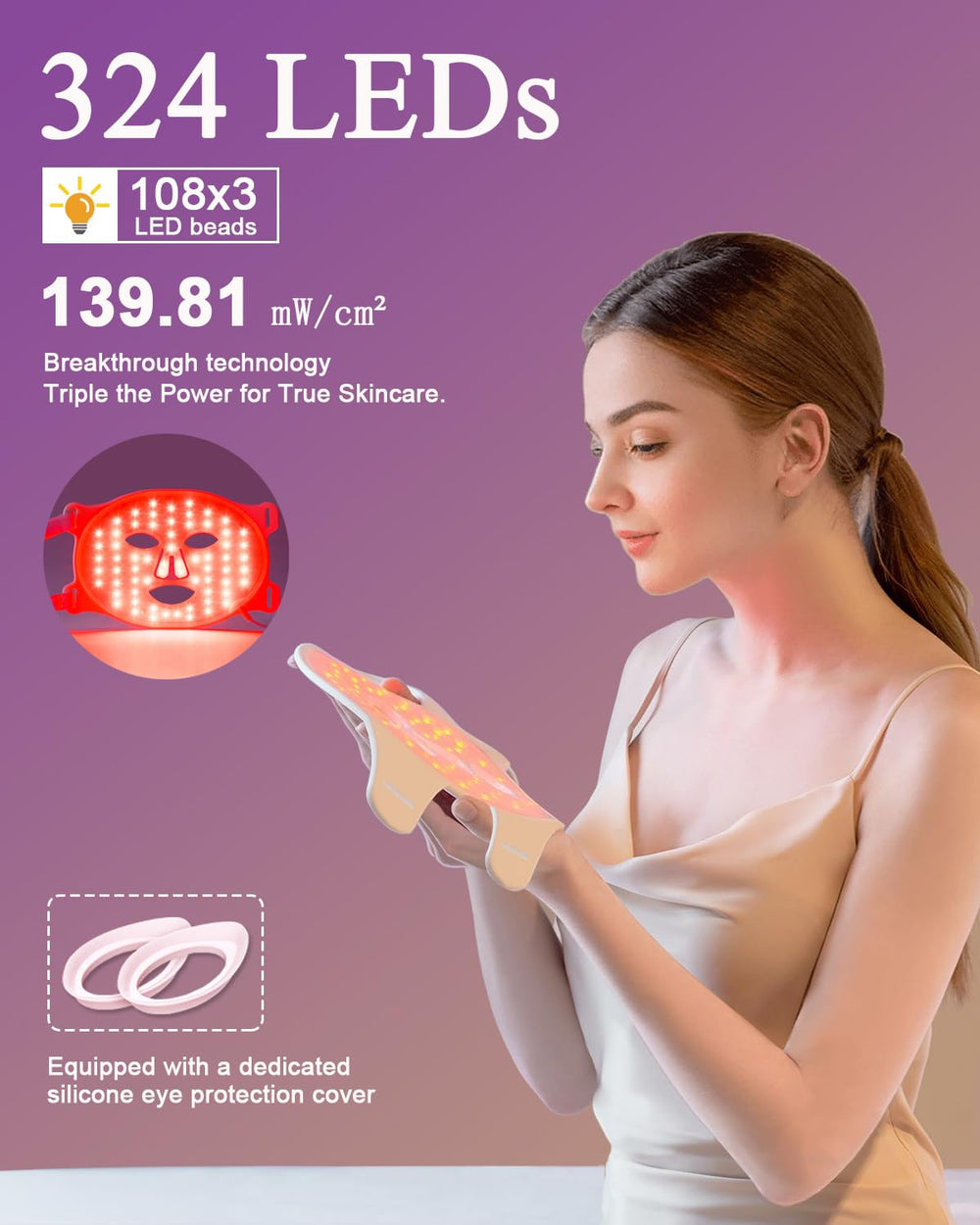 BETNEP multi-color LED modes including blue yellow red for targeted care