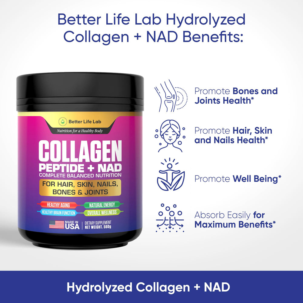 BETTER LIFE LAB collagen powder scoop measures a daily serving.