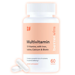 Bettervits multivitamin bottle front for daily energy and wellness