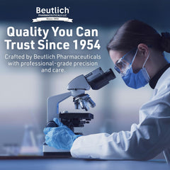 BEUTLICH PERIDIN-C bottle on dresser conveying easy storage and grab-and-go use.