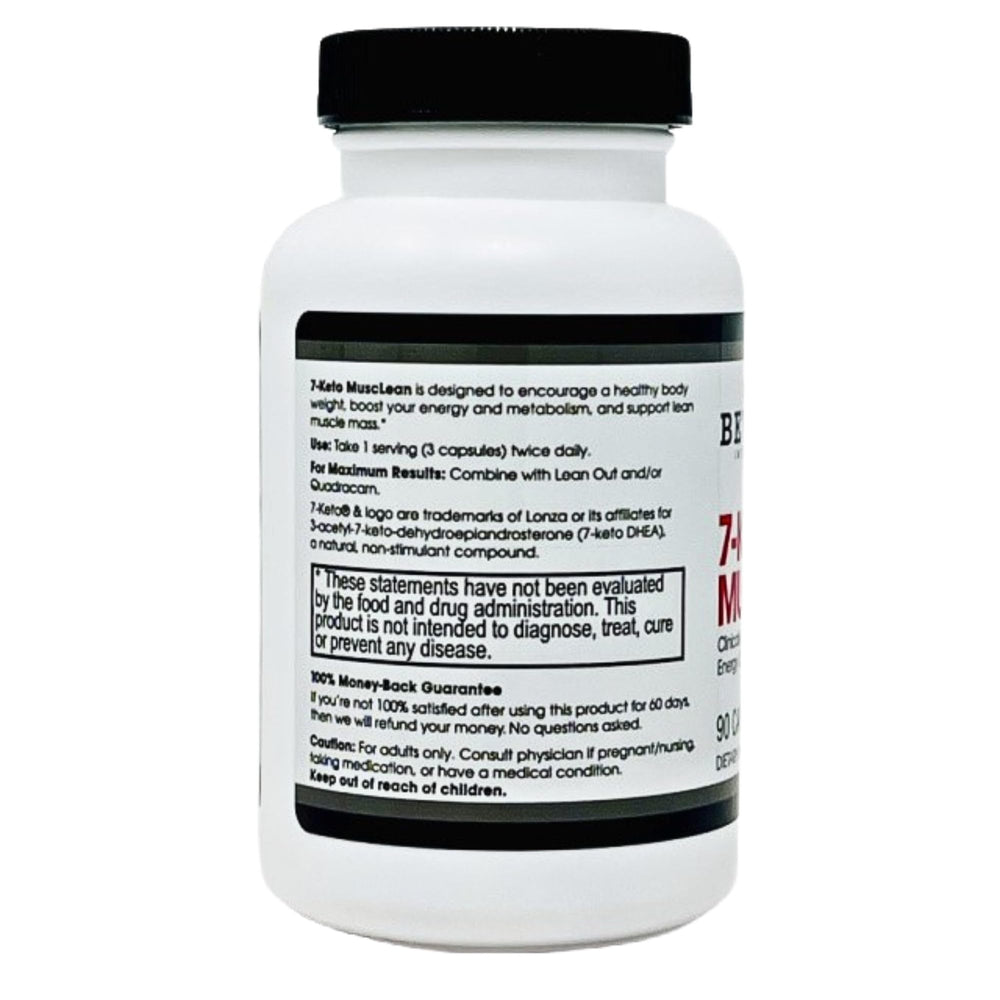 Beverly International 7-Keto Musclean capsules close-up show quality ingredients for energy.