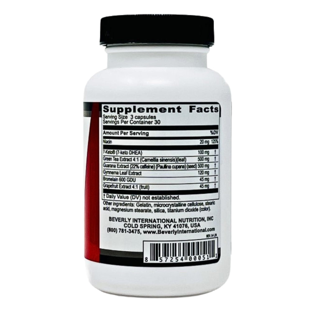 Beverly International Musclean label close-up highlights transparent ingredients for informed choices.