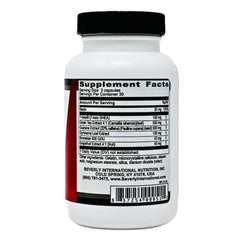 Beverly International Musclean label close-up highlights transparent ingredients for informed choices.