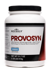 Beverly International Provosyn vanilla bottle; powder for potential muscle support and recovery after workouts.