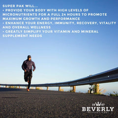 Beverly International Super Pak energy-boost imagery for active lifestyle