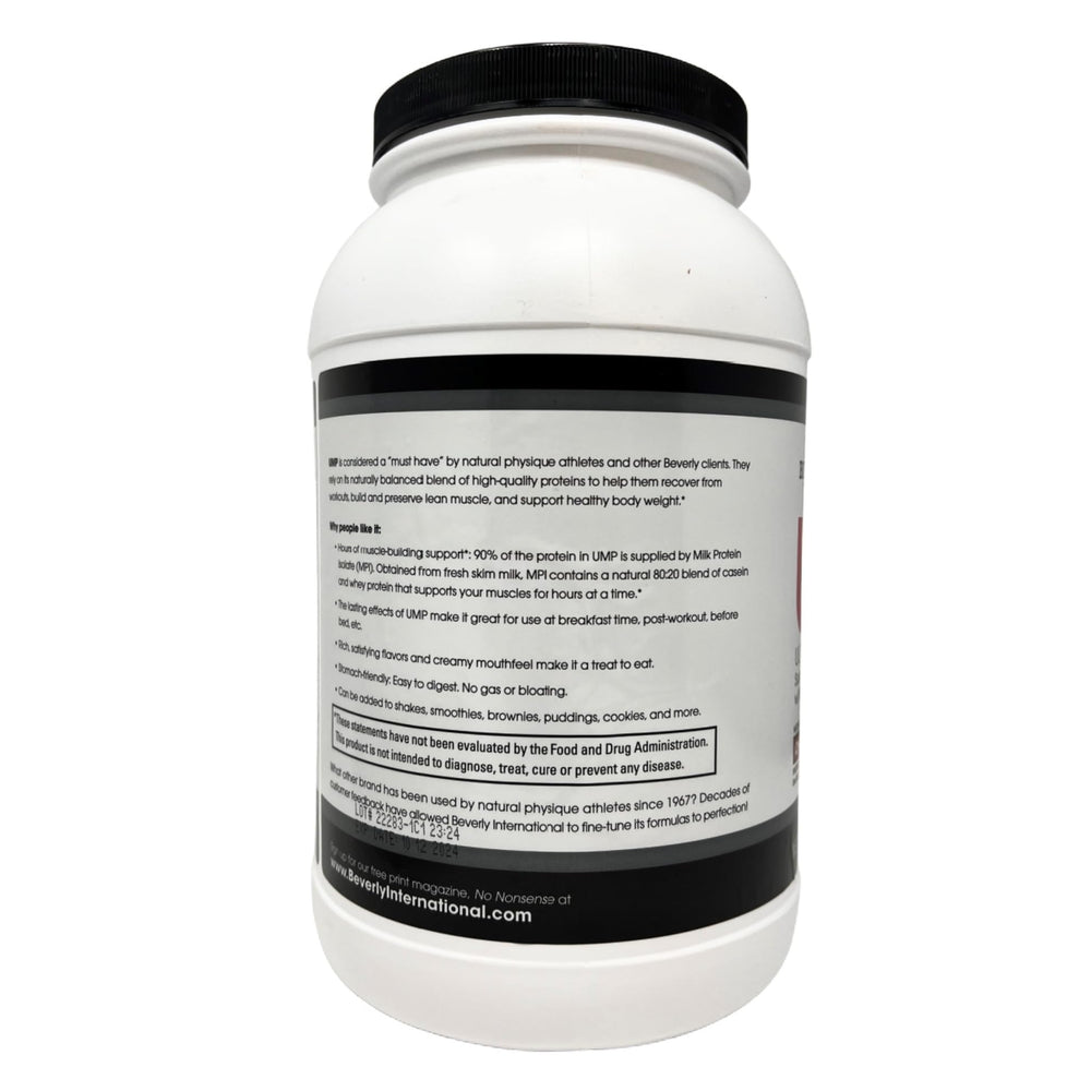 UMP label detail showcases 90% milk protein isolate quality