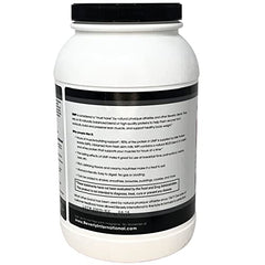 UMP Vanilla scoop and powder poured into a shaker for post-workout recovery.