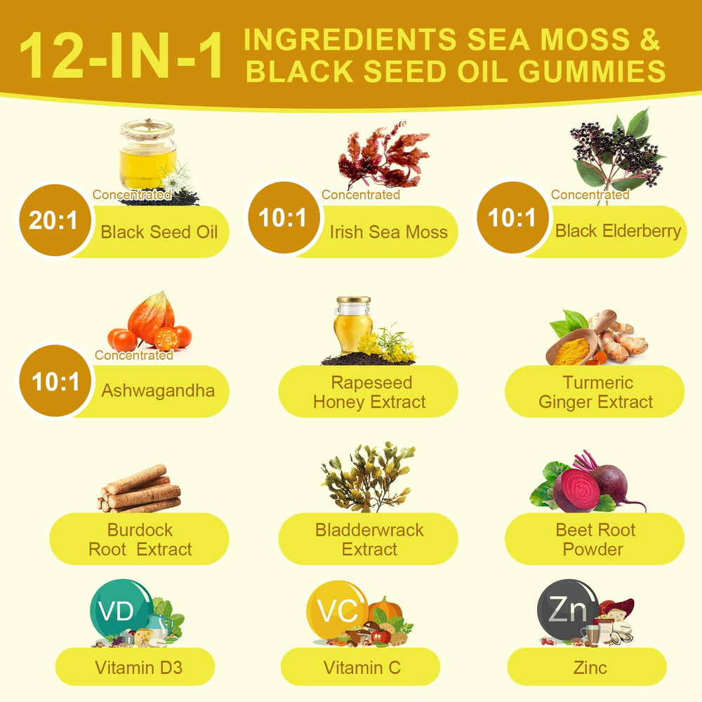 Beworths Irish Sea Moss Gummies inside bottle show compact, travel-friendly wellness support.