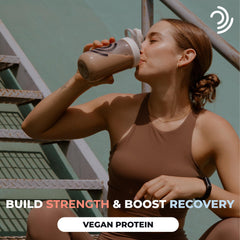 Beyond Good Foods vegan protein powder vanilla flavor close-up highlighting natural vanilla notes