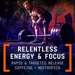 Label showing 250 mg caffeine for a clean energy boost.