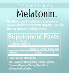 Bezwecken Melatonin tablets small size for easy swallowing.