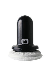 The BFF Pro Black foam-disc close-up shows deep tissue work potential.
