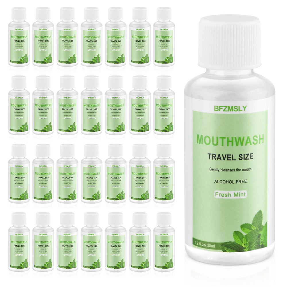 BFZMSLY travel mouthwash with foil seal for leak-free packing.