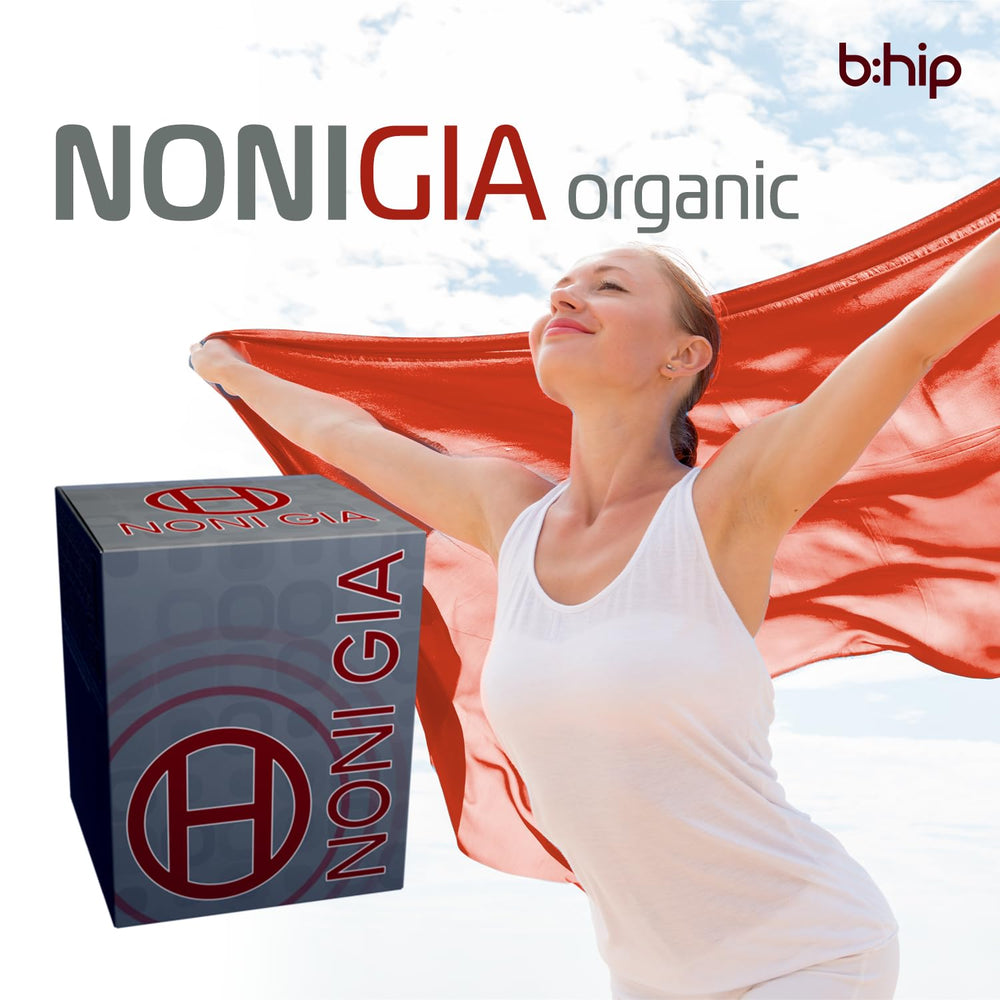 bhip Noni Gia noni fruit closeup reveals natural antioxidants and vibrant color.