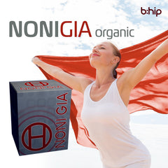 bhip Noni Gia noni fruit closeup reveals natural antioxidants and vibrant color.