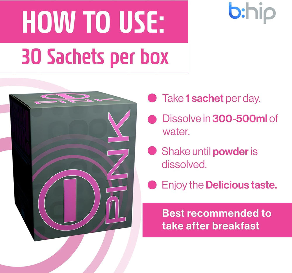 bhip Pink for Women Alive workout-ready drink with gear