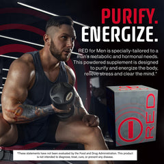 bhip Red for Men in gym scene suggesting vitality and athletic support.