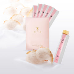 BI-SU bottle of Bird's Nest Essence Jelly Stick with rose flavor for radiant skin.