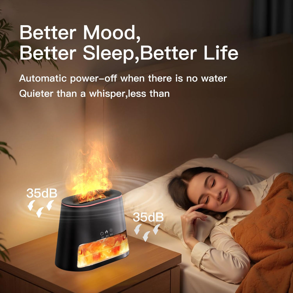 BieJiahWeiBie Himalayan salt crystal chamber adds warm glow