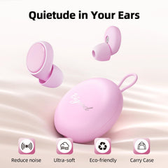 BIGOOD 45dB ear plugs worn by a side sleeper