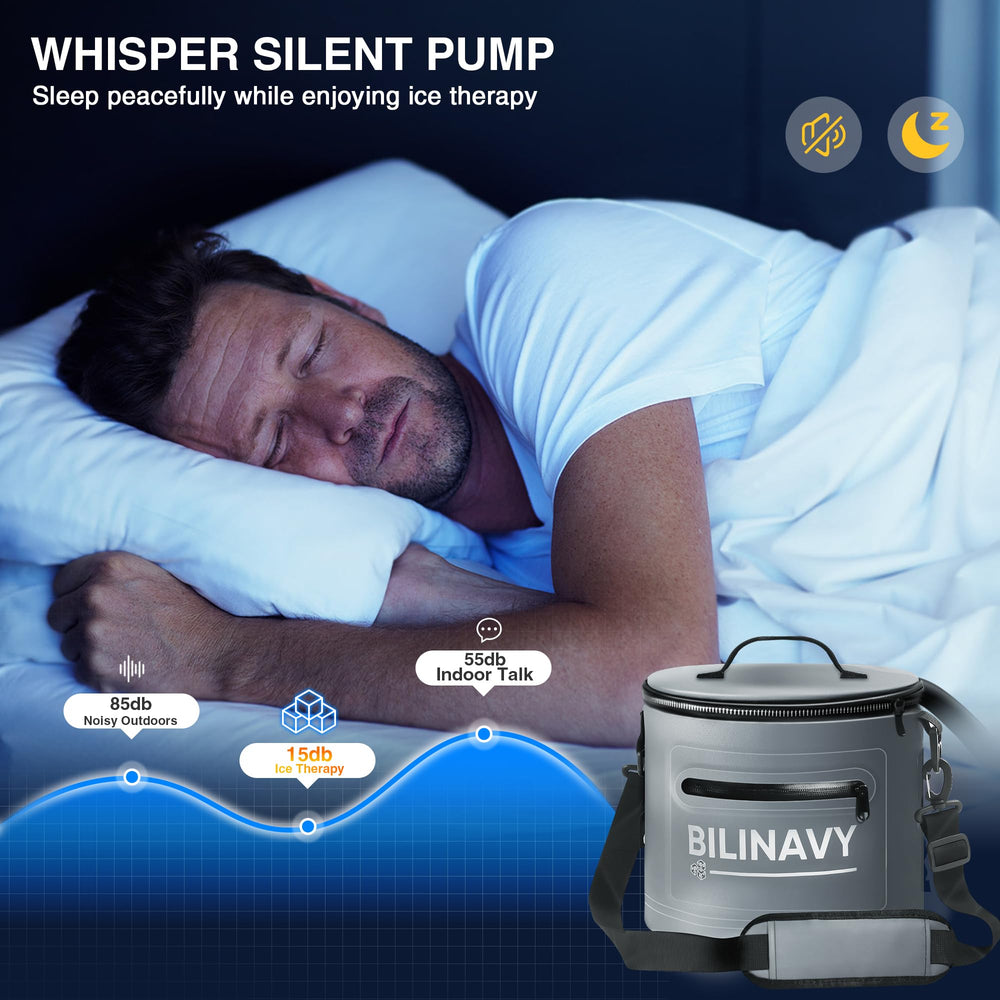 BilinavyNew portable ice therapy unit for home, gym, or travel.