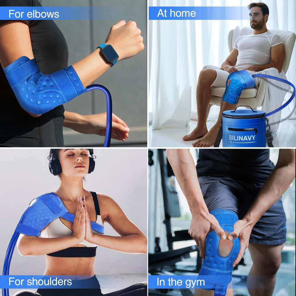 BilinavyNew package contents including knee pad and controller setup.