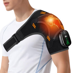 BINGONE shoulder heating pad massager with cordless design for relaxing relief anywhere.