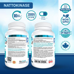 Bio Absorb Nattokinase capsules close-up, vegetarian formula for everyday use