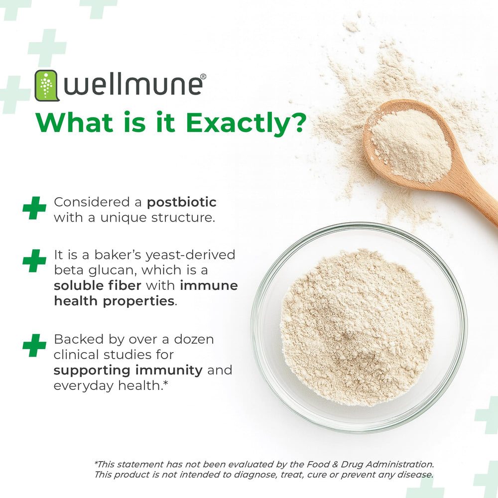 Bio-K+ with Wellmune for immune support and a healthy response.