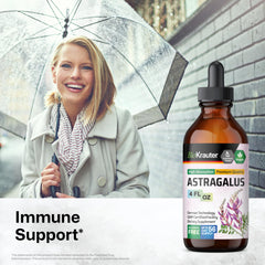 BIO KRAUTER Astragalus tincture dropper dispense demonstrates easy daily dosing