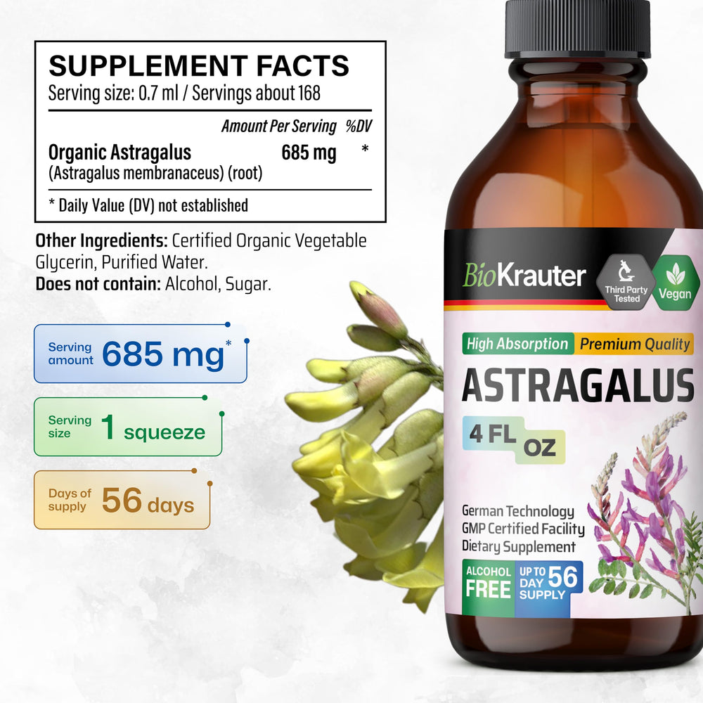 BIO KRAUTER Astragalus tincture under tongue for quick absorption
