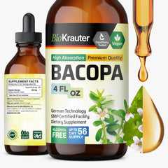 BIO KRAUTER Bacopa Drops bottle front promoting calm focus support