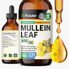 BIO KRAUTER Mullein Drops bottle for easy daily lung support.
