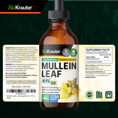 Glass of water ready for BIO KRAUTER Mullein Drops intake.