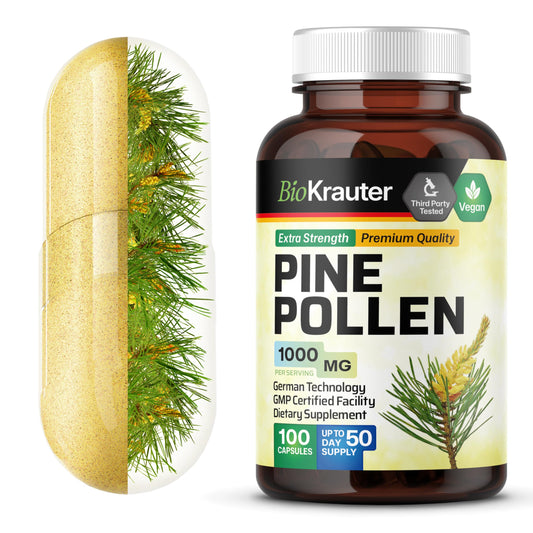 BIO KRAUTER Pine Pollen Capsules bottle for convenient immune support