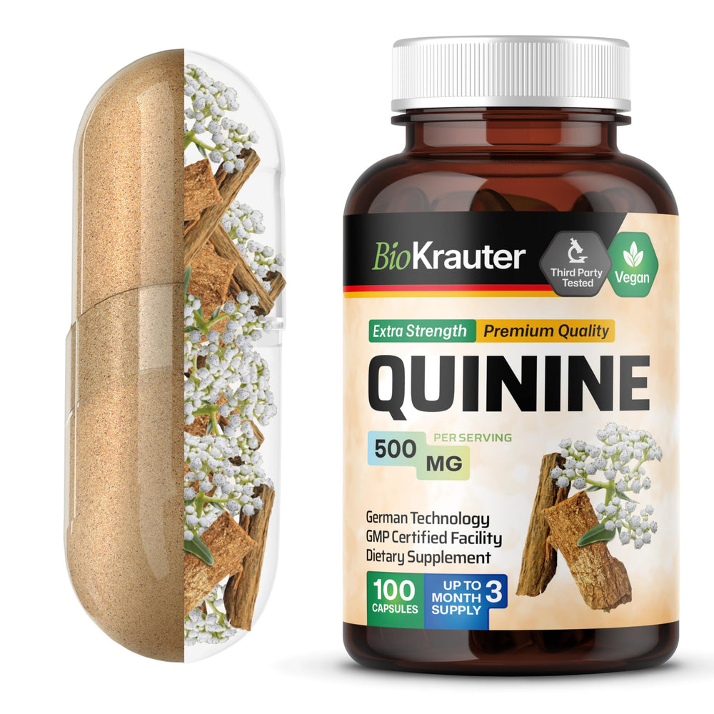 BIO KRAUTER quinine capsules bottle for leg comfort and everyday use