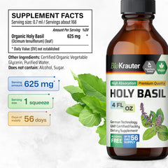 BIO KRAUTER Tincture dropper in use to add to tea or water.