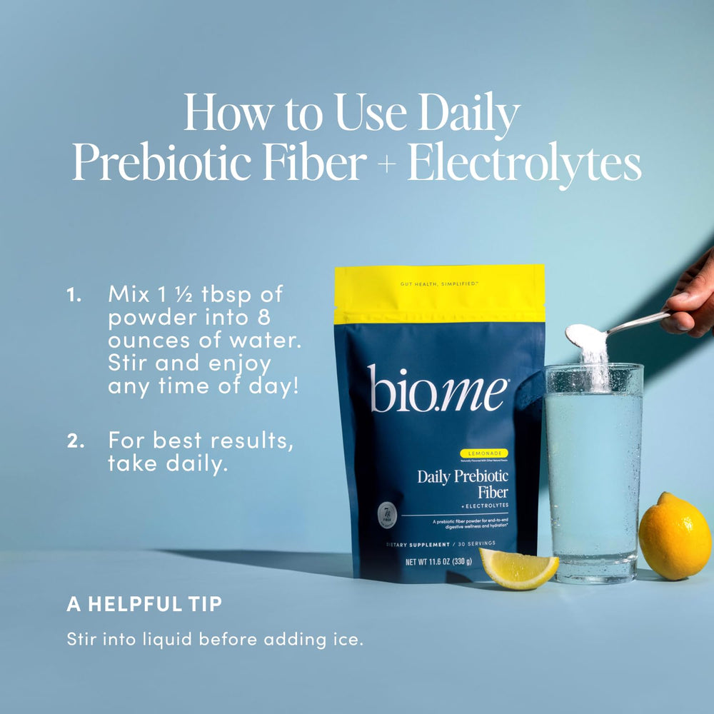 Bio.me lemonade electrolyte enhanced formula supports hydration during activity
