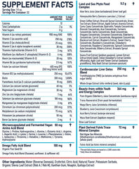 Close-up of Bio Naturals label highlights whole-food ingredients.