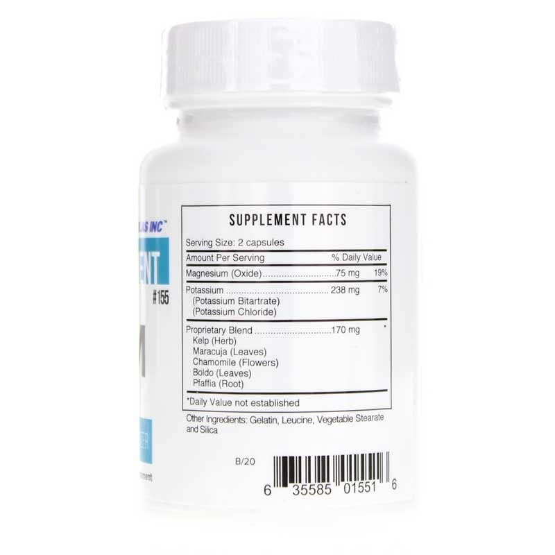 Bio Nutriment PTM Potassium Stabilizer ingredients on bottle label emphasizing vegan formula.