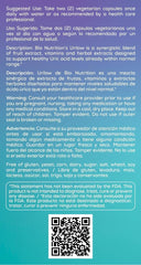 Bio Nutrition Gout Out 60 VGC bottle label close-up for clear dosing information