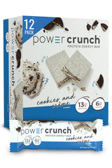 BIO NUTRITIONAL Power Crunch cookie-cream bar wrapper for convenient high-protein snacking
