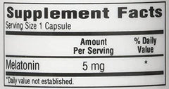 Bio-Tech Pharmacal Melatonin capsules on a nightstand for bedtime use.