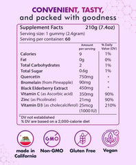 BioVitalica Quercetin Gummies bottle open, show chews and accessibility
