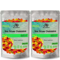 BIO VITALICA Sea Moss Gummies bottle shows colorful gummies for easy daily mineral intake.