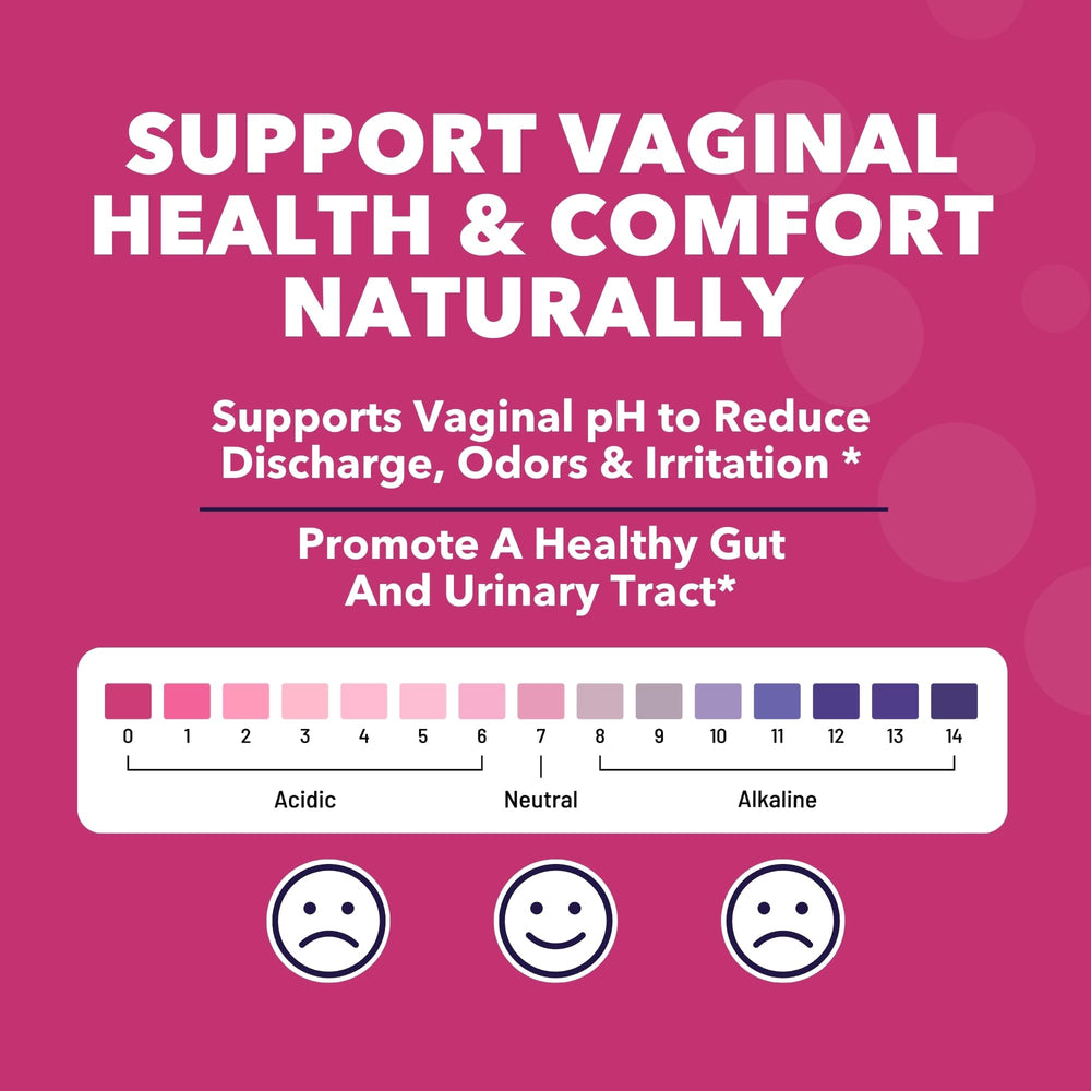 Cranberry extract component supports urinary health alongside probiotics.