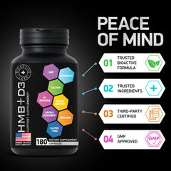 Bioactive Labs HMB D3 label front; product details and dosage.