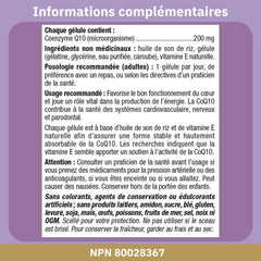 Bottle label detail of Bioclinic Naturals CoQ10 60-count